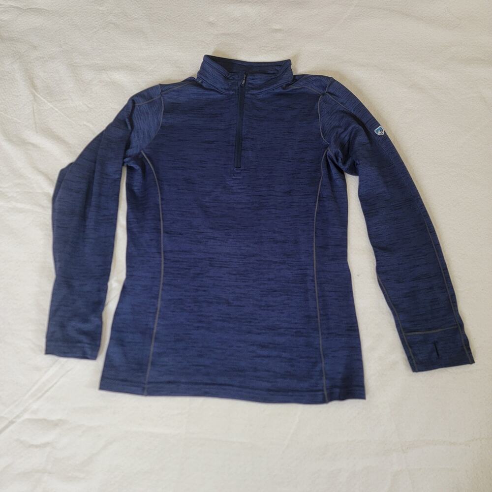 Kuhl Boy Alloy 1/4 Zip Long Sleeve Pullover Large 14-16 Top Athletic Sports Blue